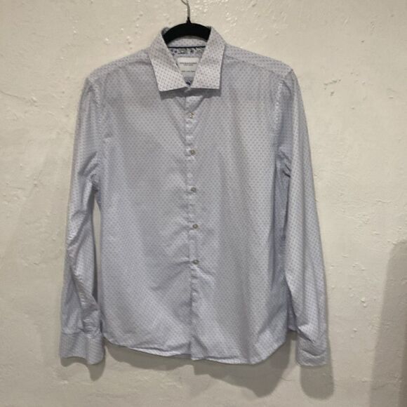 D & F Ricky Singh Mens Button Down Long Sleeve Like New Size Medium - Picture 1 of 6